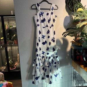 Chasing Fireflies Blue and White Floral Dress